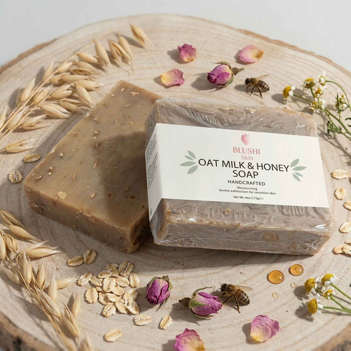 A Sweet, Comforting Embrace: Discover Our Handmade Oat Milk Honey Soap