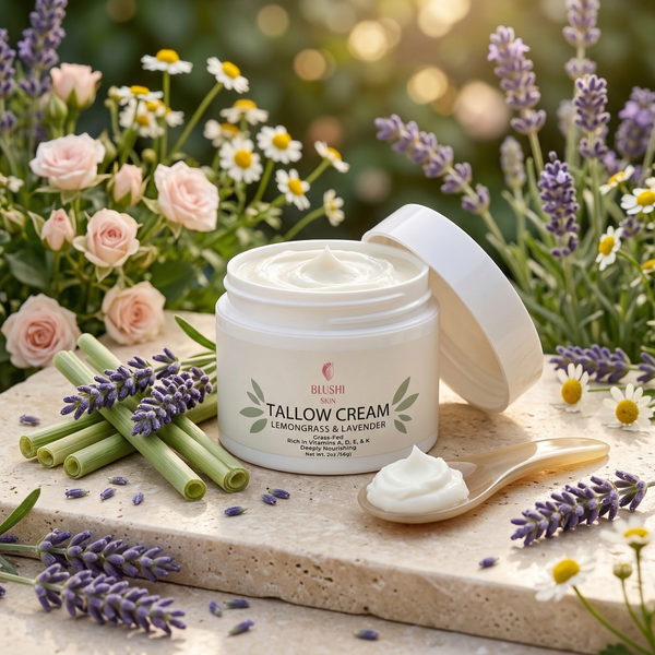 A Return to Earth’s Wisdom: Nurture Your Glow with Our Lemongrass & Lavender Tallow Cream