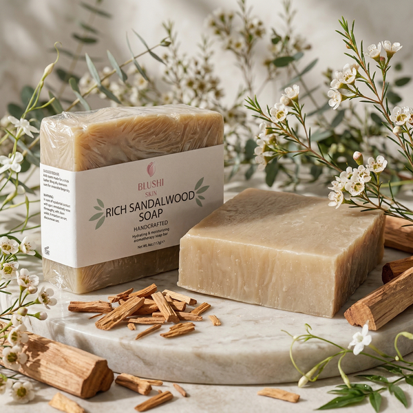A Grounding Embrace: Anchor Your Spirit with Our Rich Sandalwood Soap