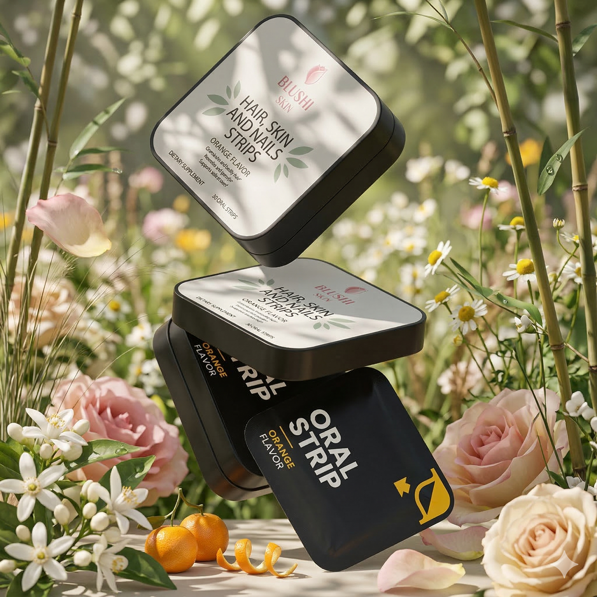 A Sun-Kissed Melt for Lasting Radiance: Discover Our Hair, Skin & Nails Strips